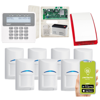 ZESTAW ALARMOWY SATEL PERFECTA 32 LTE SET-A 7 CZUJEK BOSCH PRF-LCD SYRENA SP-4001R